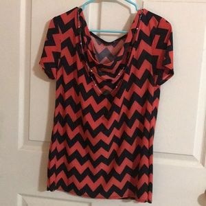 Star Vixen Chevron print top